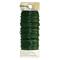 40 Pack: Panacea&#x2122; 22 Gauge Green Floral Paddle Wire